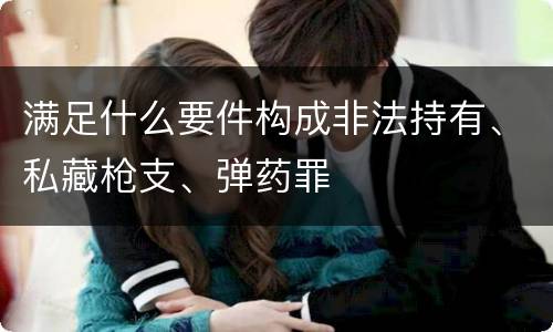 满足什么要件构成非法持有、私藏枪支、弹药罪