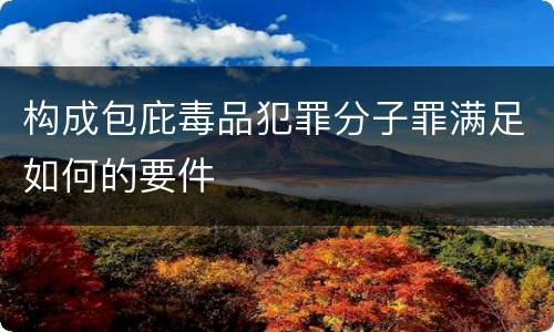 构成包庇毒品犯罪分子罪满足如何的要件