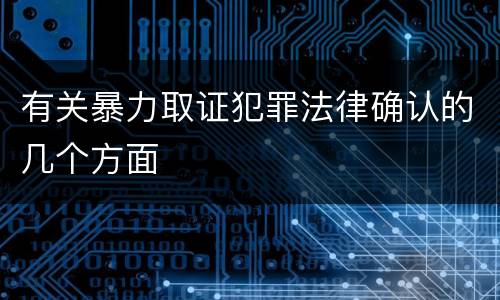 有关暴力取证犯罪法律确认的几个方面