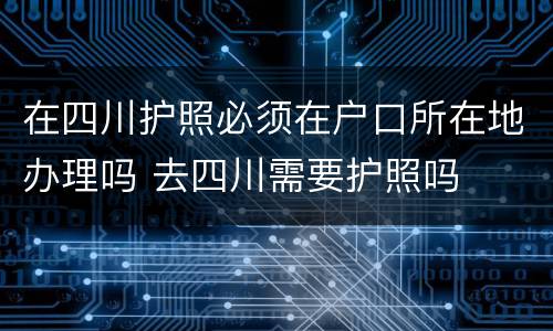 在四川护照必须在户口所在地办理吗 去四川需要护照吗