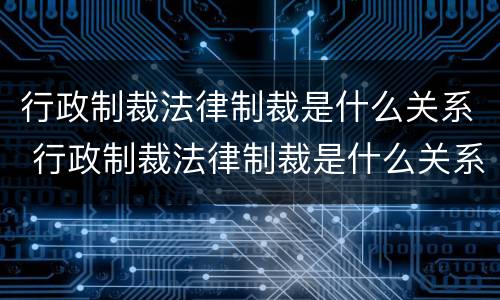 行政制裁法律制裁是什么关系 行政制裁法律制裁是什么关系的