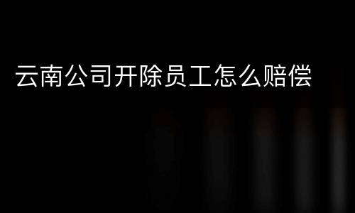 云南公司开除员工怎么赔偿