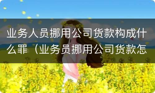 业务人员挪用公司货款构成什么罪（业务员挪用公司货款怎么办）