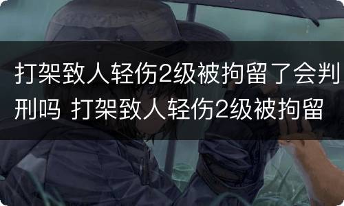 打架致人轻伤2级被拘留了会判刑吗 打架致人轻伤2级被拘留了会判刑吗视频