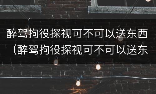 醉驾拘役探视可不可以送东西（醉驾拘役探视可不可以送东西进去）