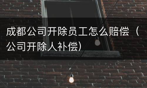 成都公司开除员工怎么赔偿（公司开除人补偿）