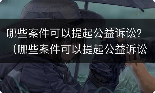 哪些案件可以提起公益诉讼？（哪些案件可以提起公益诉讼）