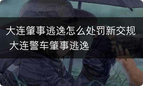 大连肇事逃逸怎么处罚新交规 大连警车肇事逃逸