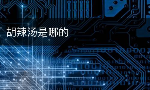 胡辣汤是哪的
