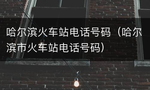 哈尔滨火车站电话号码（哈尔滨市火车站电话号码）