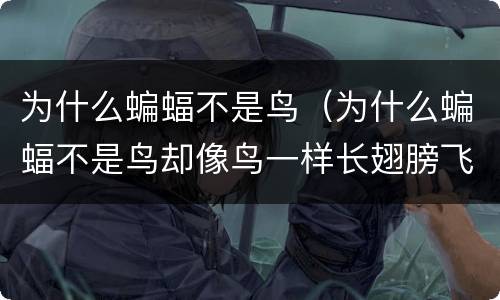 为什么蝙蝠不是鸟（为什么蝙蝠不是鸟却像鸟一样长翅膀飞）