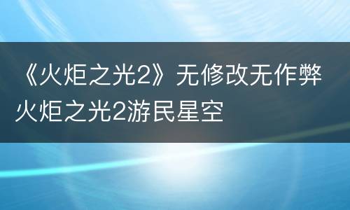 《火炬之光2》无修改无作弊 火炬之光2游民星空